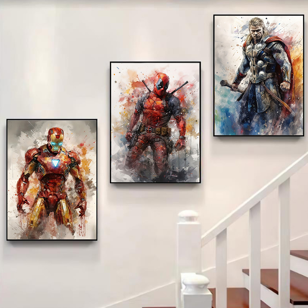 1pc frameless Marvel Movie Ave - Home Decor Disney review and price