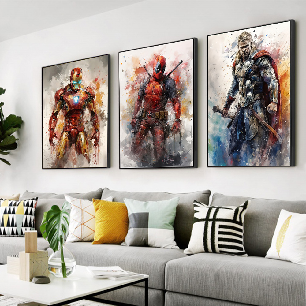 1pc frameless Marvel Movie Ave - Home Decor Disney review and price