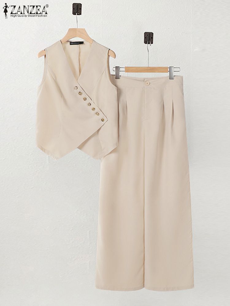 ZANZEA Women Pant Sets Irregul - Home Decor Zara review and price