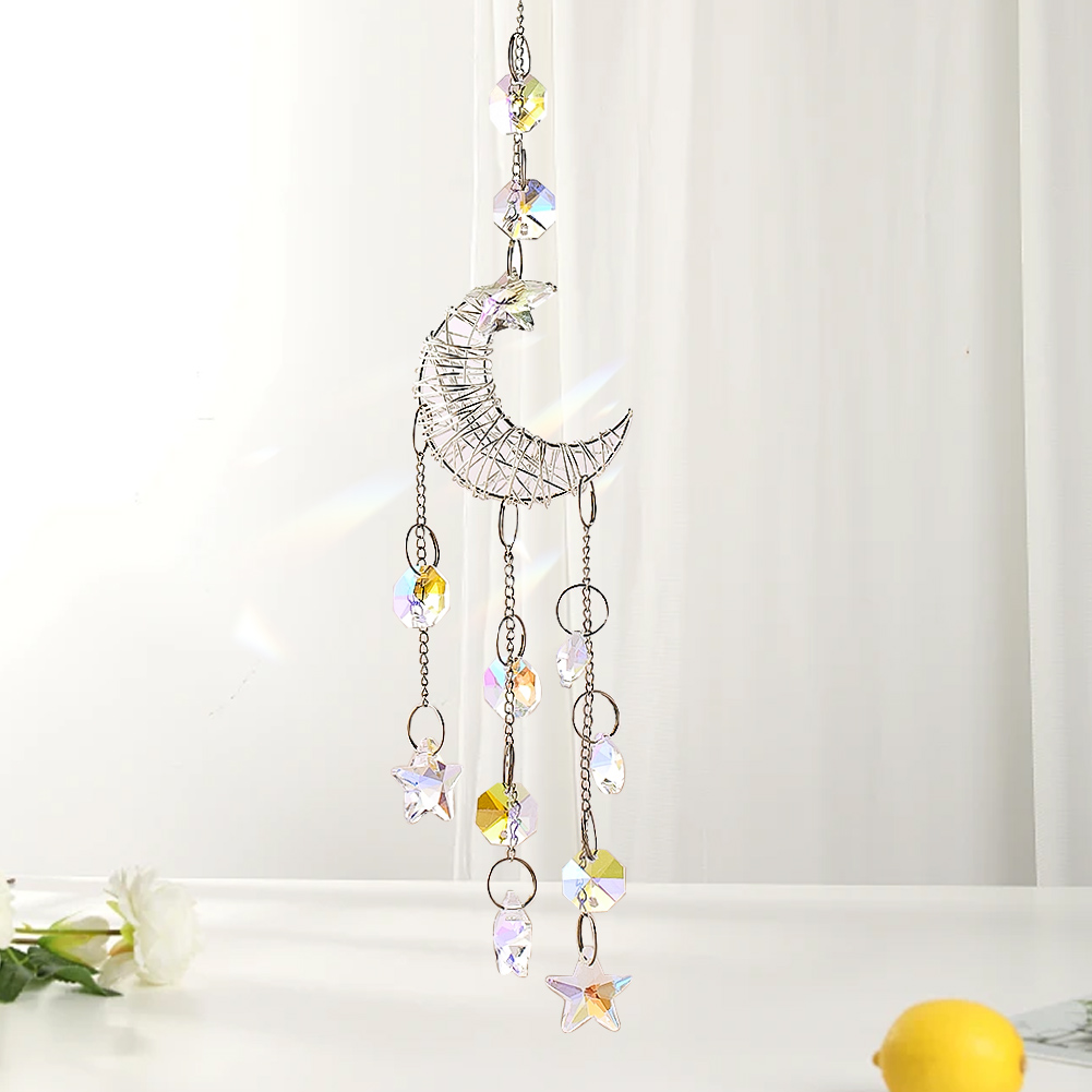 Moon Hanging Crystals Suncatch - Crystal Sun Catcher review and price