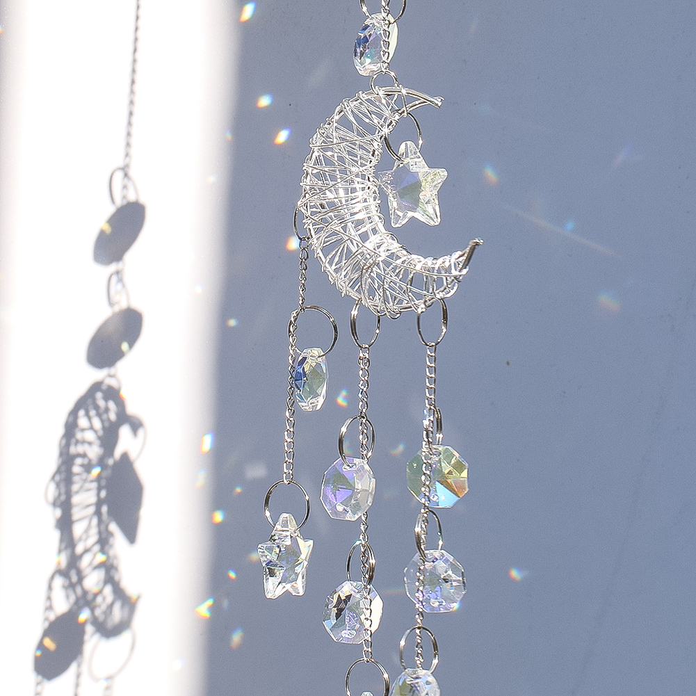 Moon Hanging Crystals Suncatch - Crystal Sun Catcher review and price