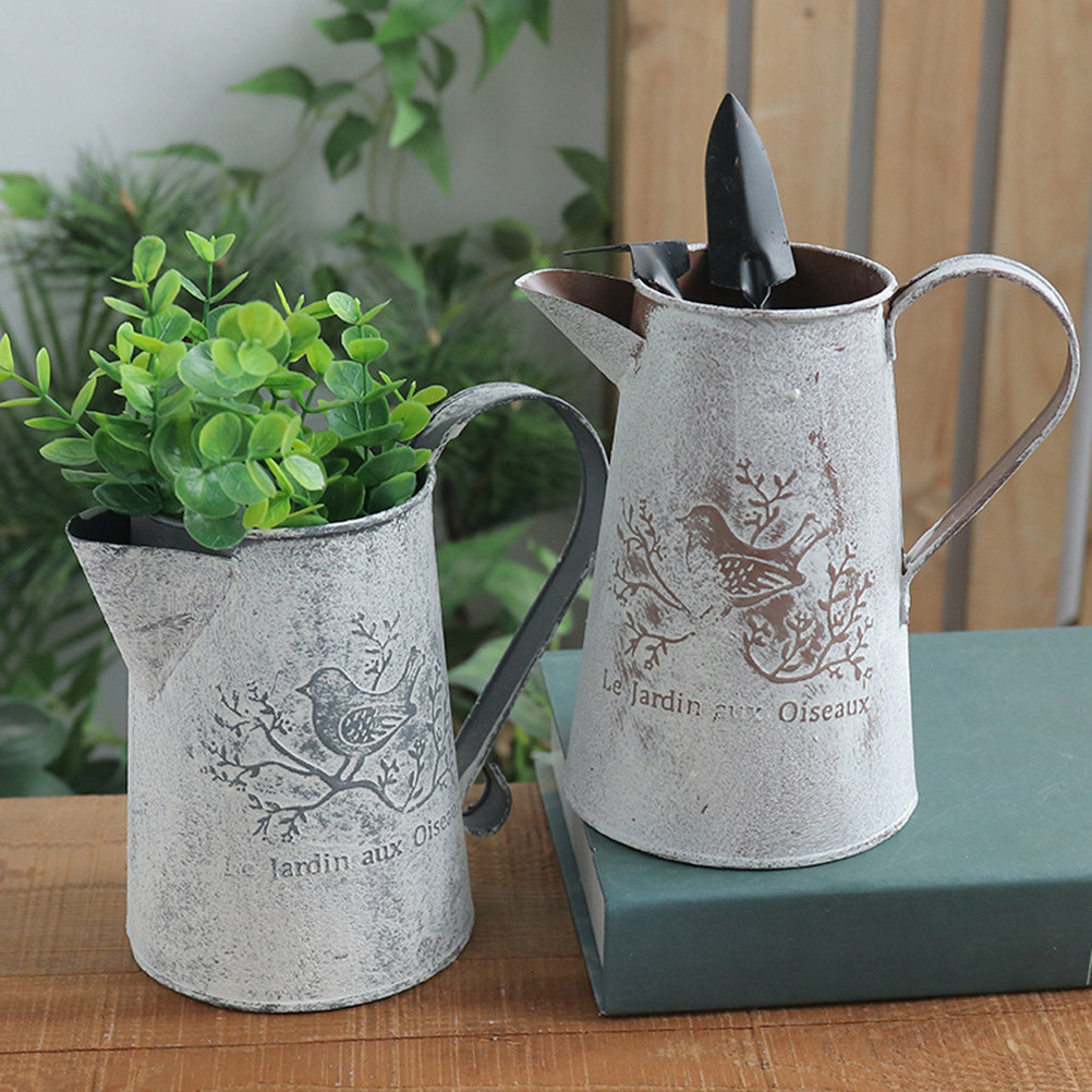 Garden Tin Bucket Vintage Flow - Home Decor Vase With Flowers review and price